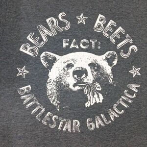 Battlestar Galactica Bears & Beets Collectable Tshirt  Size Medium  Brand Gildan